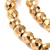 Electroplated Synthetic Non-magnetic Hematite Beads Strands G-H027-B01-03-4