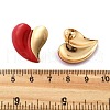 201 Stainless Steel Heart Stud Earrings EJEW-P304-07G-5