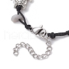Natural & Synthetic Gemstone Chip Beads & Cowrie Shell Beads Braided Bead Bracelets BJEW-JB11834-01-4
