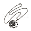 Yin-yang 304 Stainless Steel Pendant Necklaces for Women NJEW-M105-07A-P-2