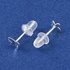999 Fine Silver Stud Earrings for Women EJEW-S215-30S-04-3