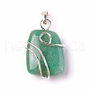 Natural Green Aventurine Pendants G-I220-D03-1