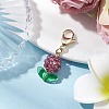 Flower Glass Seed Beads Beaded Pendant Decorations HJEW-MZ00195-05-1