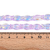 Transparency Electroplate Glass Beads Strands GLAA-T023-40A-04-4