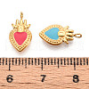 304 Stainless Steel Enamel Charms STAS-N112-21G-3