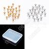 SUPERFINDINGS 400Pcs 2 Colors Brass Spacer Beads KK-FH0003-46-1