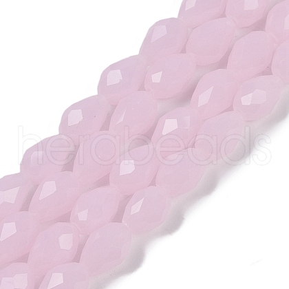 Electroplate Imitation Jade Glass Beads Strands EGLA-N013-J6mm-D01-1