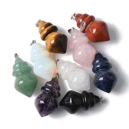 Natural & Synthetic Mixed Gemstone Pendants G-C187-04-1