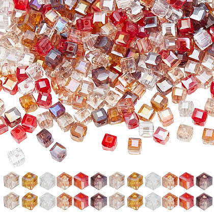 SUNNYCLUE 300Pcs 6 Colors Electroplate Glass Beads EGLA-SC0001-36C-1