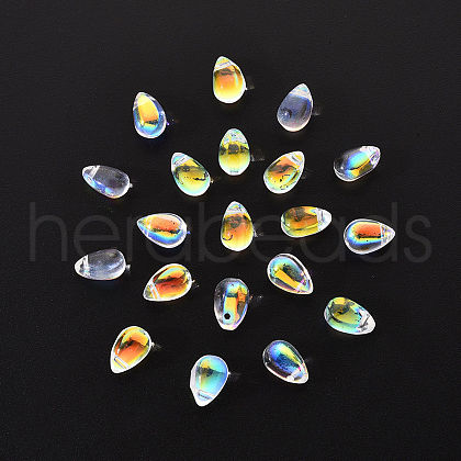 20Pcs Transparent Spray Painted Glass Charms GLAA-YW0001-03A-1