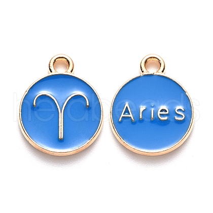 Alloy Enamel Pendants X-ENAM-S124-01A-02A-1