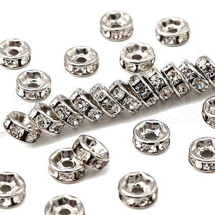 Brass Grade A Crystal Rhinestone Beads RB-A003-6MM-N-1