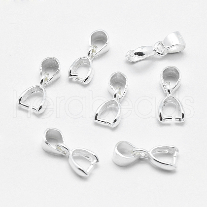 Anti-Tarnish Rhodium Plated 925 Sterling Silver Pendant Bails STER-E050-03P-1