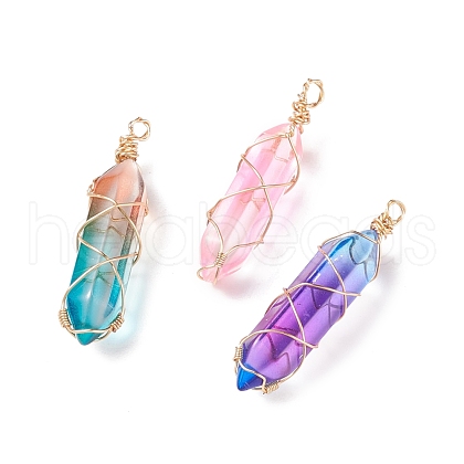 Glass Pendants PALLOY-JF01741-01-1