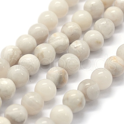 Natural White Crazy Lace Agate Beads Strands X-G-G763-11-6mm-1