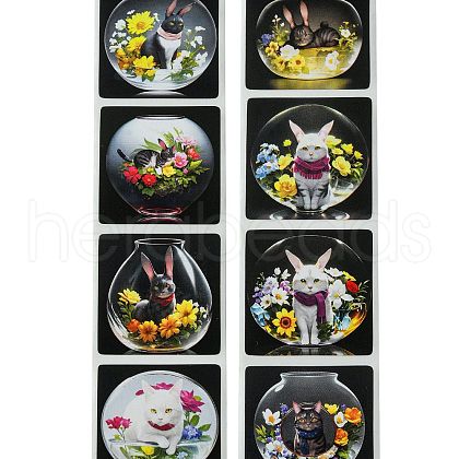 8 Styles Self-Adhesive Paper Cartoon Reward Stickers DIY-R083-02C-1