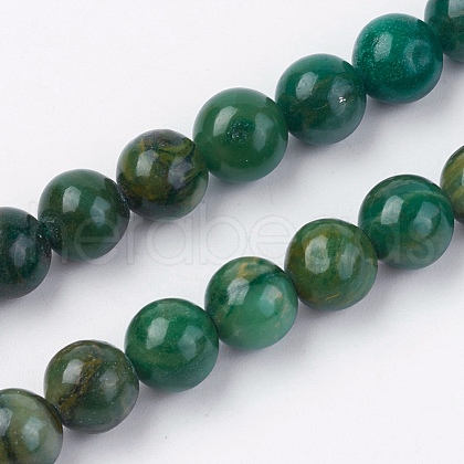 Natural African Jade Beads Strands G-F560-6mm-B01-1