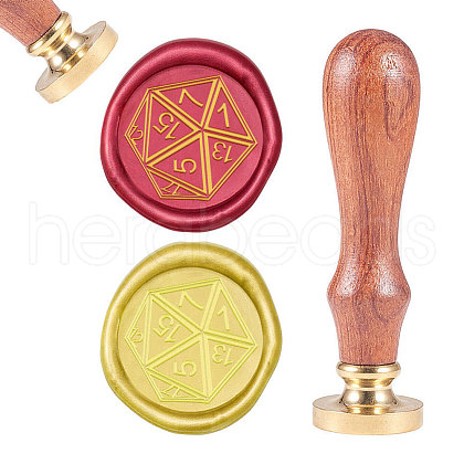 CRASPIRE Brass Wax Seal Stamp AJEW-CP0002-05-90-05-1