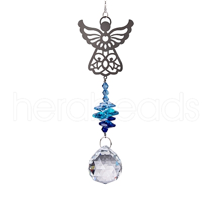 Faceted Teardrop Glass Suncatchers PW-WGFB1DA-01-1