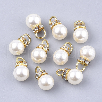 High Luster ABS Plastic Imitation Pearl Pendants RB-T011-01B-G-1