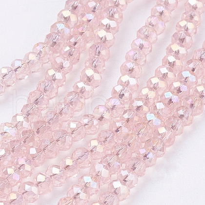 Electroplate Glass Beads Strands X-EGLA-R048-2mm-31-1