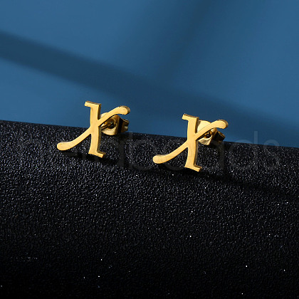 201 Stainless Steel Stud Earrings WG24A34-24-1
