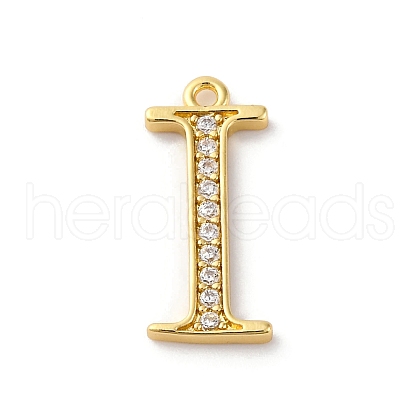 Rack Plating Brass Micro Pave Cubic Zirconia Pendant KK-H449-76G-03-1