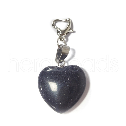 Synthetic Blue Goldstone Pendant Decorations PALLOY-PH01402-18-1