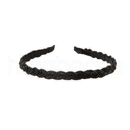Glass Seed Beads Hair Bands PW-WGFC1BF-04-1