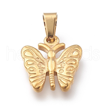 304 Stainless Steel Pendants STAS-O138-06G-1