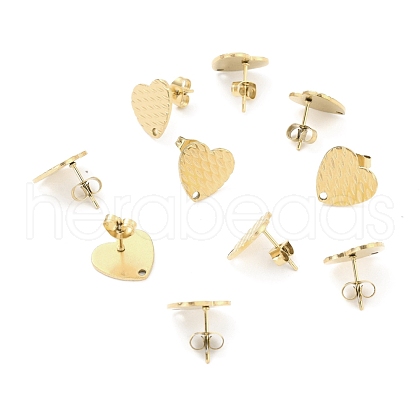 Ion Plating(IP) 304 Stainless Steel Stud Earring Findings STAS-I183-04B-G-1
