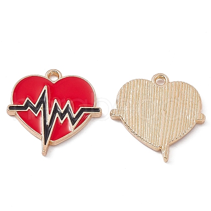Alloy Enamel Pendants ENAM-C008-09KCG-1