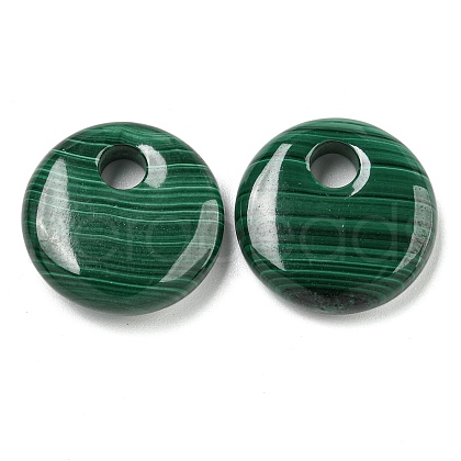 Natural Malachite Pendants G-Q185-01A-01-1