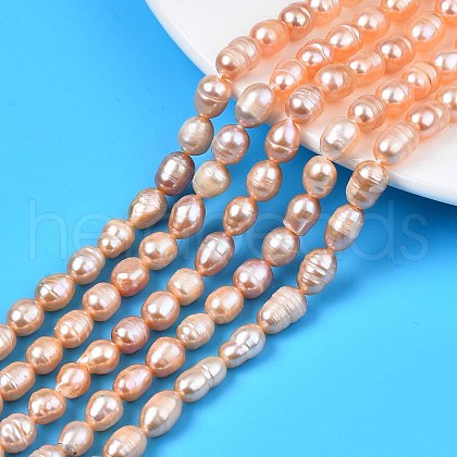 Natural Cultured Freshwater Pearl Beads Strands PEAR-N012-06B-1