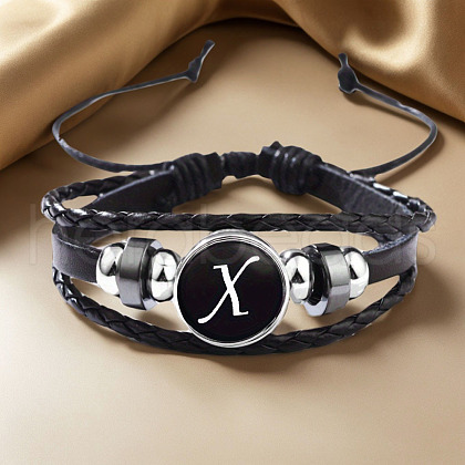 Adjustable Imitation Leather Cord Multilayer Bracelets WGB28DF-24-1