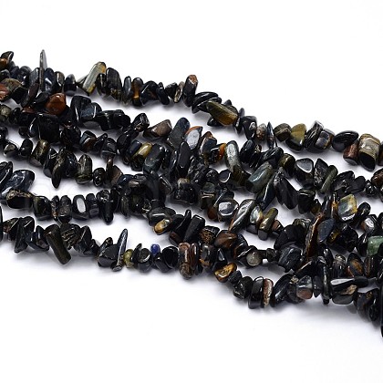 Blue Tiger Eye(Dyed & Heated) Beads Strands G-O049-30-1
