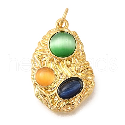 Brass Pendants KK-U040-01G-01-1