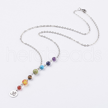 Chakra Jewelry NJEW-JN02083-1