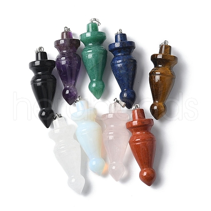 Natural & Synthetic Mixed Gemstone Pendants G-C187-01-1