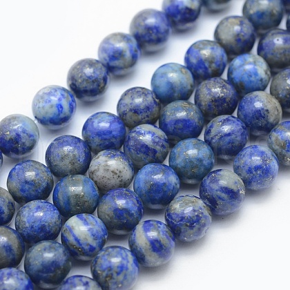 Natural Lapis Lazuli Beads Strands G-E489-01-10mm-1