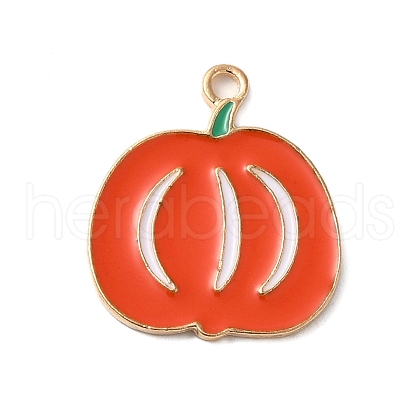Thanksgiving Day Golden Tone Alloy Enamel Pendants ENAM-M002-02A-G-1