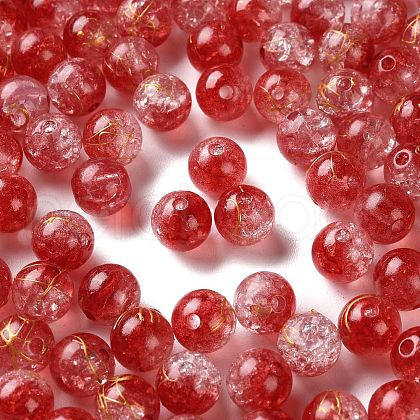 Transparent Crackle Acrylic Beads DACR-D300-01F-10mm-1