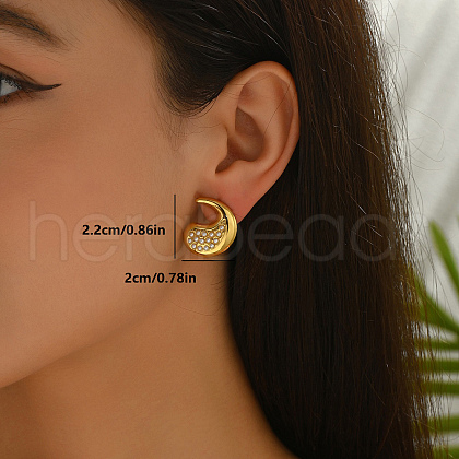 Stylish Stainless Steel Stud Earrings BF9813-4-1