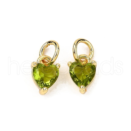 Brass Micro Pave Cubic Zirconia Charms KK-P192-08-G12-1