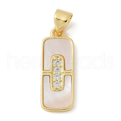 Brass Micro Pave Cubic Zirconia Pendants KK-K298-24B-G-1