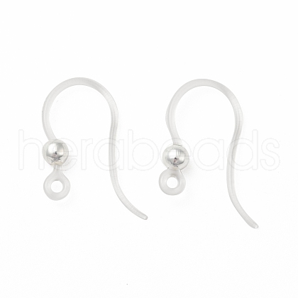 Transparent Resin Earring Hooks RESI-G050-01S-1
