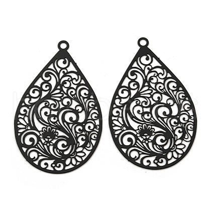 Spray Printed 430 Stainless Steel Pendants X-STAS-P359-01F-1