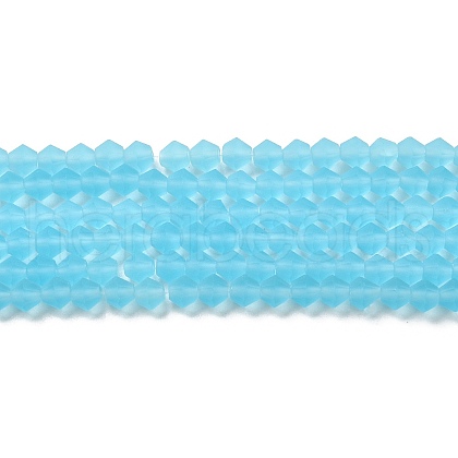 Imitate Austrian Crystal Frosted Glass Beads Strands X-EGLA-A039-T6mm-MD20-1