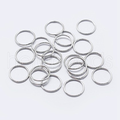 Anti-Tarnish Rhodium Plated 925 Sterling Silver Round Rings STER-F036-03P-1x8-1