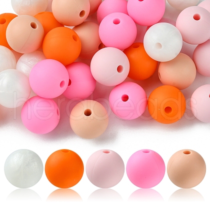 35Pcs Food Grade Eco-Friendly Silicone Focal Beads SIL-FS0001-22B-1
